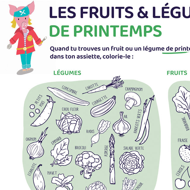 les fruits et légumes de printemps